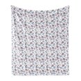 thumbnail image 1 of Snail Soft Flannel Fleece Throw Blanket, Watercolor Drawn Continuous Isolated Helix Spiral Shells Shellfishes Artwork, Cozy Plush for Indoor and Outdoor Use, 60" x 80", White Multicolor, by Ambesonne, 1 of 5