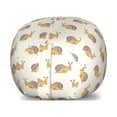 thumbnail image 1 of Snail Storage Toy Bag Chair, Continuous Little Cartoon Garden Shell Helix Insect Smiling Characters Printing, Stuffed Animal Organizer Washable Bag, Large Size, Ivory Multicolor, by Ambesonne, 1 of 3