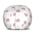 thumbnail image 1 of Snail Storage Toy Bag Chair, Crawling Motifs Shelled Animal Along Spirals Girly Joyful Repetitive, Stuffed Animal Organizer Washable Bag, Large Size, Pale Pink Rose White, by Ambesonne, 1 of 3