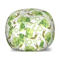 thumbnail image 1 of Snail Storage Toy Bag Chair, Shelled Gastropod with Spiralling Shell Helix in Ornamental Floral, Stuffed Animal Organizer Washable Bag, Small Size, Green Brown White Green, by Ambesonne, 1 of 3