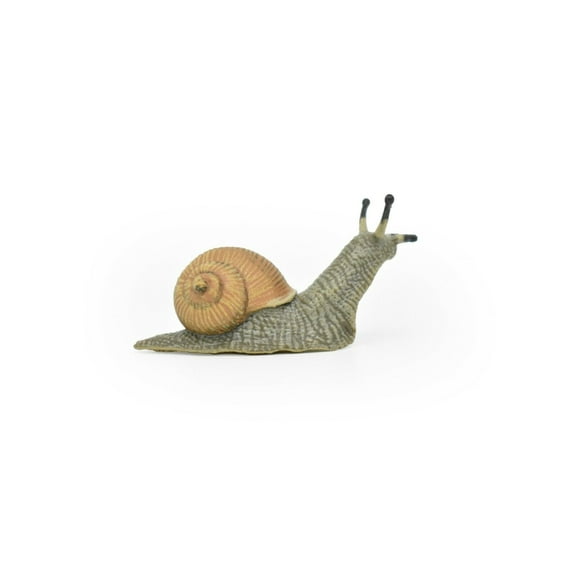 Snail Toy, Shelled Gastropod, Very Realistic Rubber Figure, Model, Educational, Animal, Hand Painted Figurines, 3.5" CH088 BB83