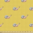 thumbnail image 1 of Snail Upholstery Fabric by the Yard, Cartoon Style Symmetrical Layout of Mini Creatures Insect Animal Art, Decorative Fabric for DIY and Home Accents, Mustard Blush by Ambesonne, 1 of 5