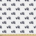 thumbnail image 1 of Ambesonne Snail Fabric by the Yard Upholstery, Abstract Shell Graphic Prints, 3 Yards, White Charcoal Grey, 1 of 5