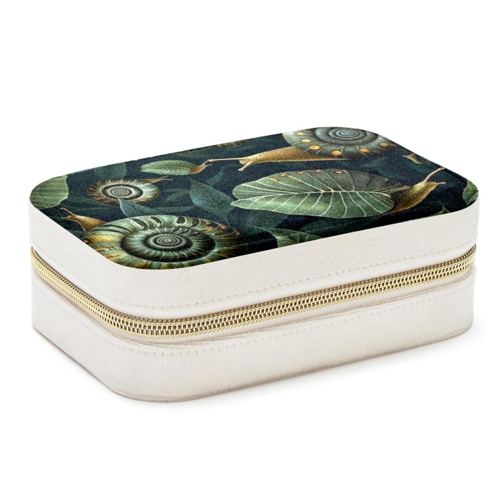 Snail Velvet Portable Necklace Organizer with Removable Compartment