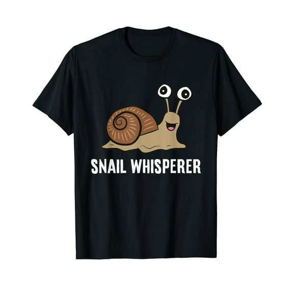 Snail Whisperer Animal Funny Snail Lover Black T-Shirt