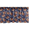 thumbnail image 1 of Snail Window Valance, Leaves and Snails on an Indigo Tone Background, Curtain Valance for Kitchen Bedroom Decor with Rod Pocket, 54" X 12", Indigo Burnt Sienna, by Ambesonne, 1 of 3