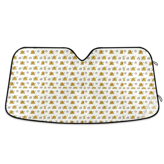 Snail and Conch Car Windshield Sun Shade Foldable Car Front Window Visor Heat and UV Protection 53x23.5