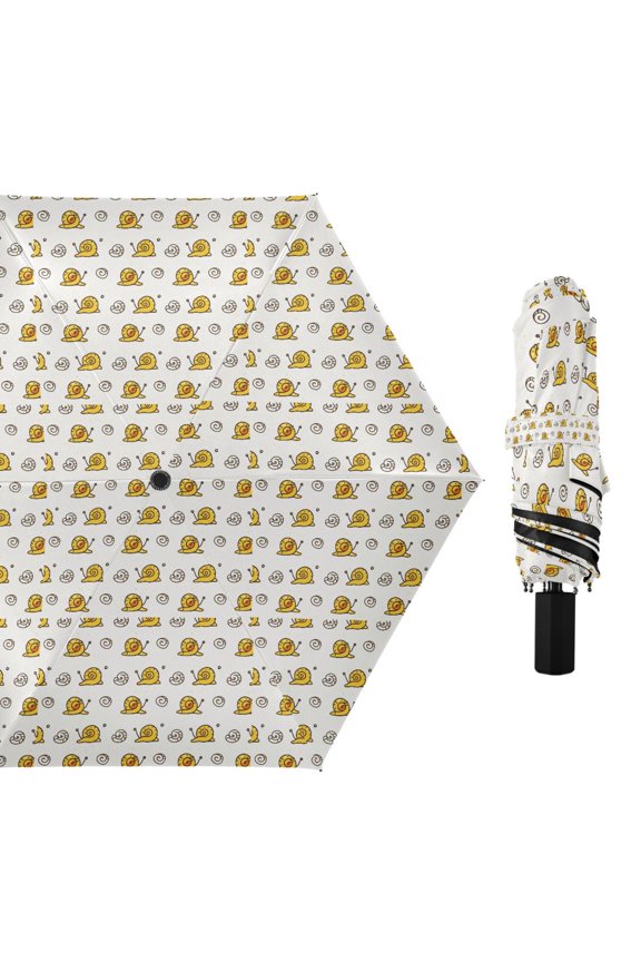 Snail and Conch Compact Sun Umbrella Windproof Travel Umbrellas for Rain Strong Portable UV Protection