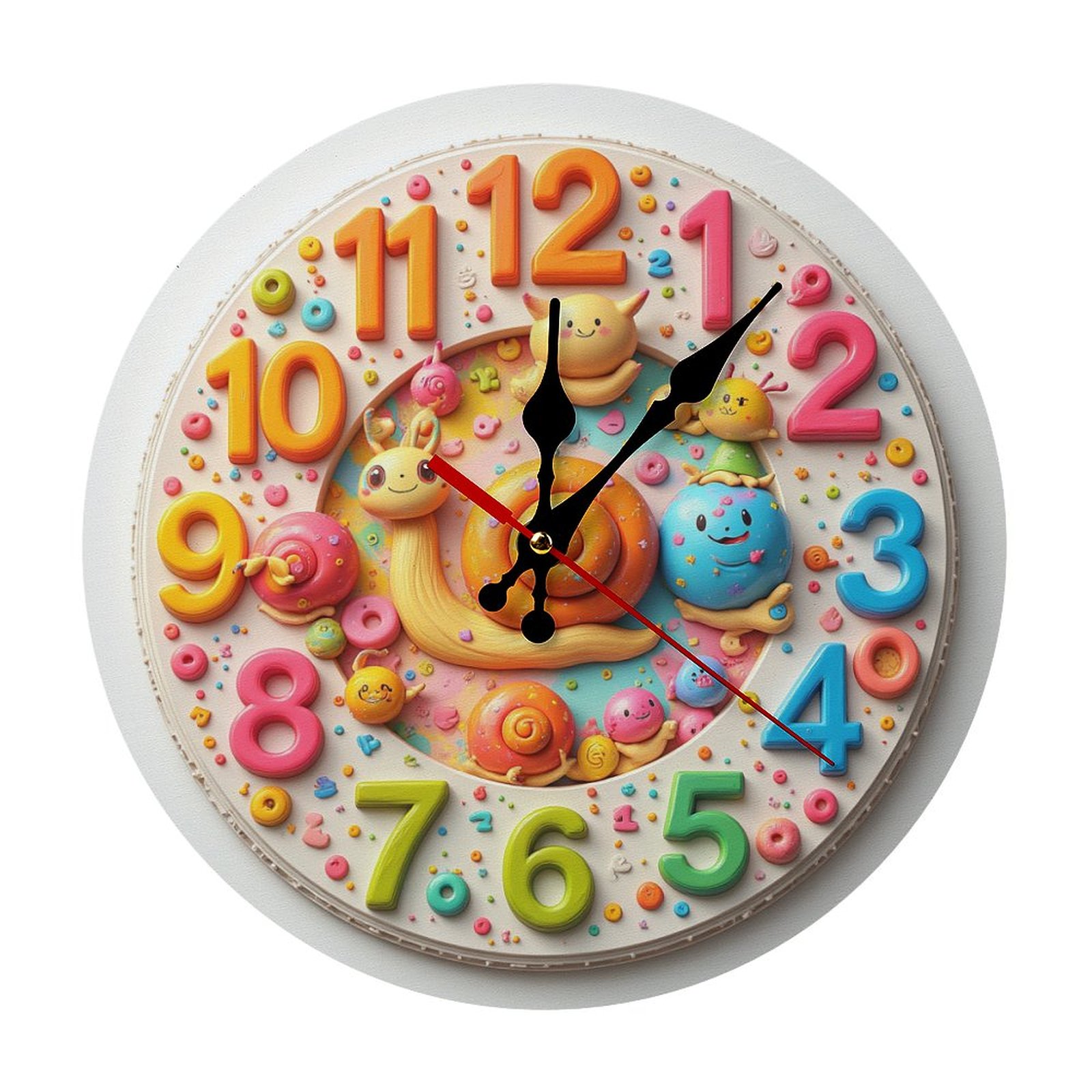 Snail and small blue character surrounded by a colorful, dotted pattern ...