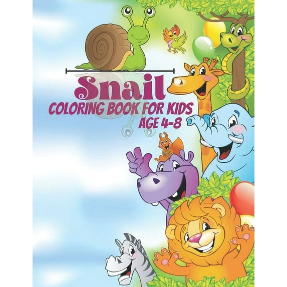 Snail coloring book for kids age 4-8: A bundle of unique snail coloring patterns for kids perfect and cute easy educational Coloring and activity book pages. One of the best gift idea for your kinderg