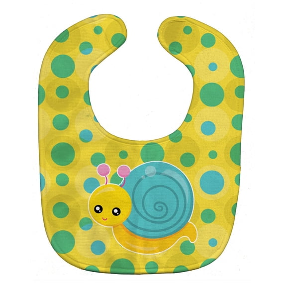 Snail on Polkadots Baby Bib