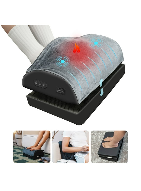 Snailax Adjustable Foot Rest, Ergonomic Under Desk Footrest with 2 Layer Height, Feet Warmer with Vibration Massage, Gifts