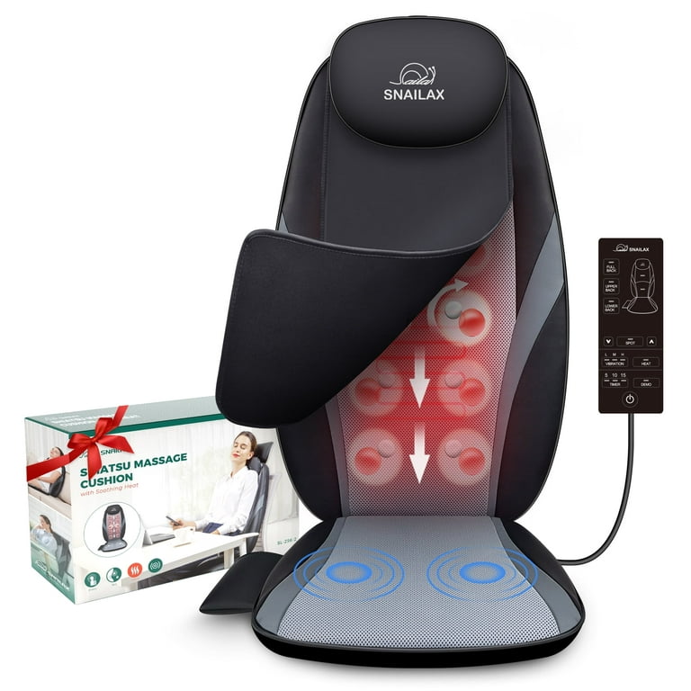 Snailax Back Massager with Heat, Electric Deep Tissue Kneading Massage  Chair Pad, Gifts