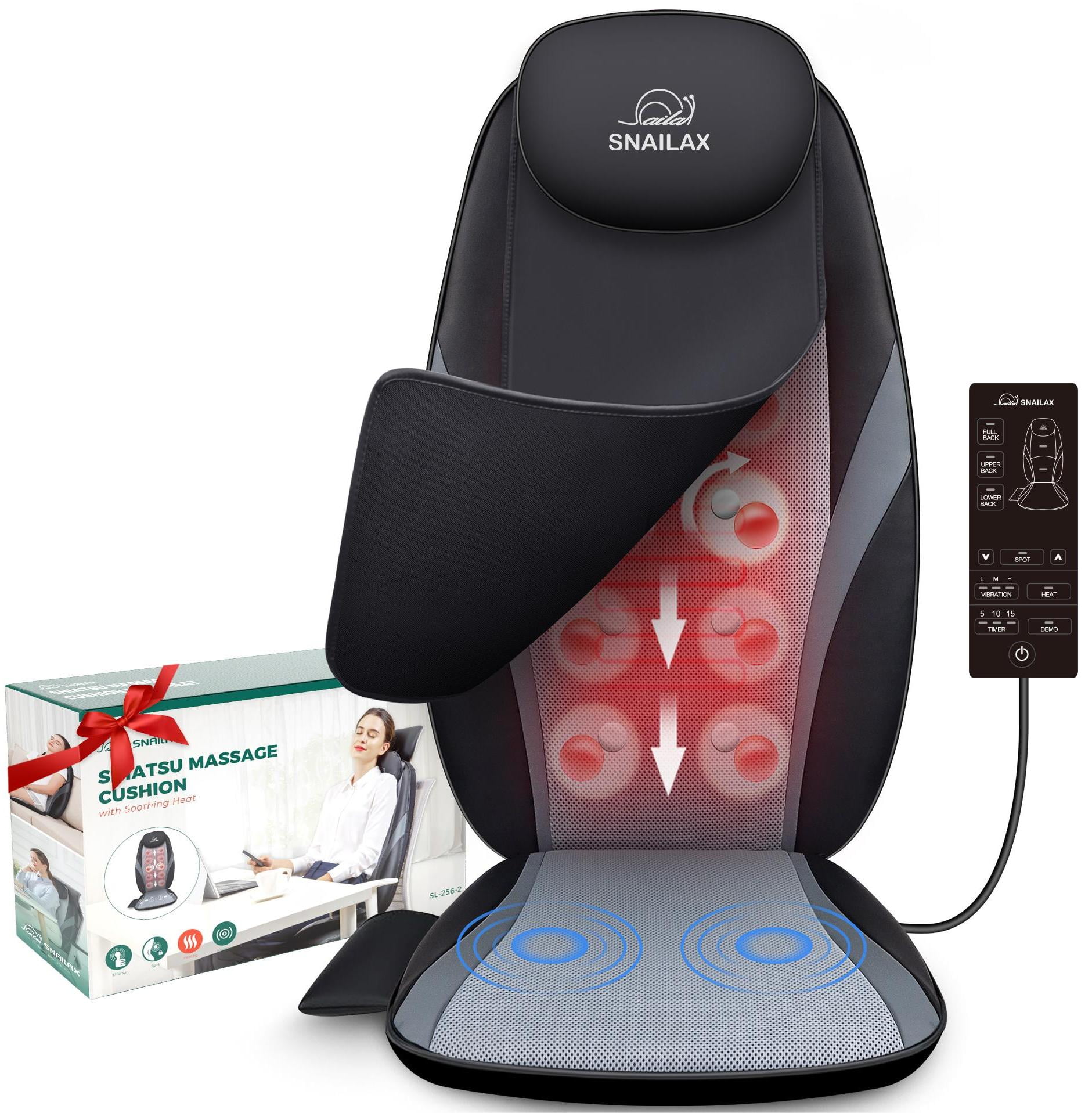 Snailax Back Massager with Heat Electric Tissue Kneading Massage Chair Pad Gifts Walmart Business Supplies