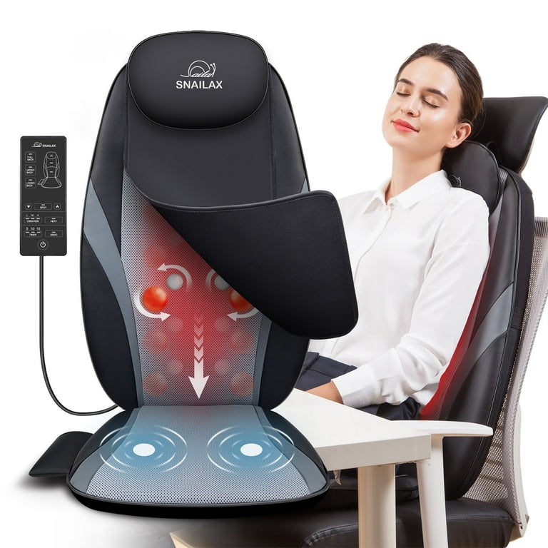 Snailax Back Massager with Heat, Shiatsu Massage Cushion for Pain
