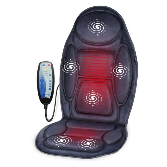 Snailax Seat Cushion Massager with Heat, Memory Foam Back Massager for Full Body, Gifts