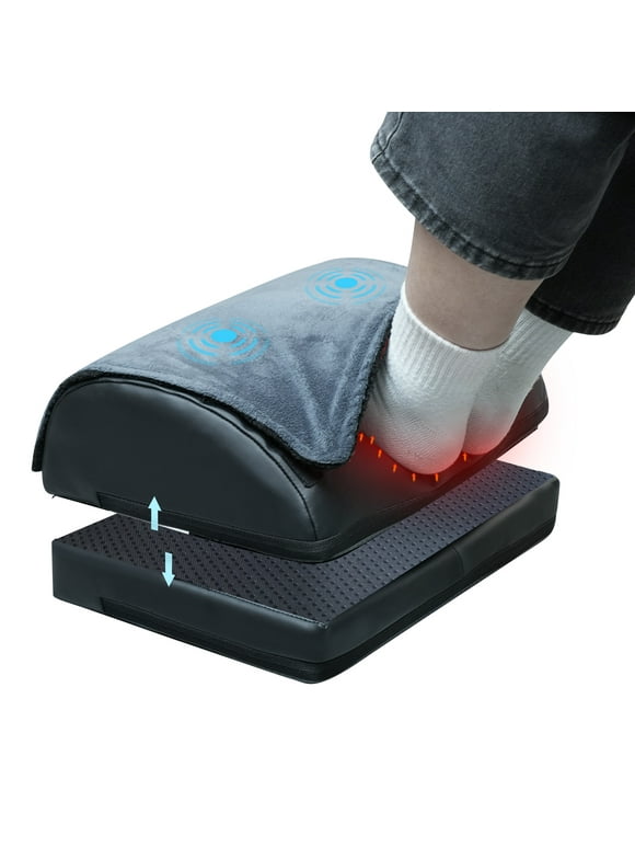 Snailax Ergonomic Foot Rest for Under Desk, Memory Footrest with 2 Adjustable Height, Vibration Massage Footstool at Home, Gifts