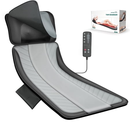 Snailax Full Body Massage Mat with Movable Massager Pillow, Massager Pad with Heat for Back Pain Relief, Gifts
