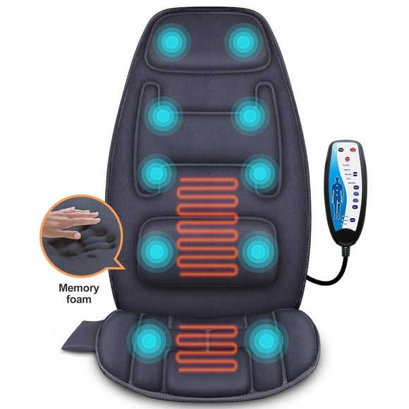 Snailax Massage Seat Cushion with 10 Vibration Motors, Back Massage Chair Pad for Back Pain Relief, Gifts