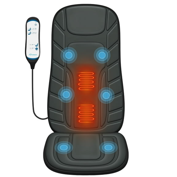 Snailax Massage Pad with Heat for Office & Home, Back Massager with 6 Vibration Motors Gifts