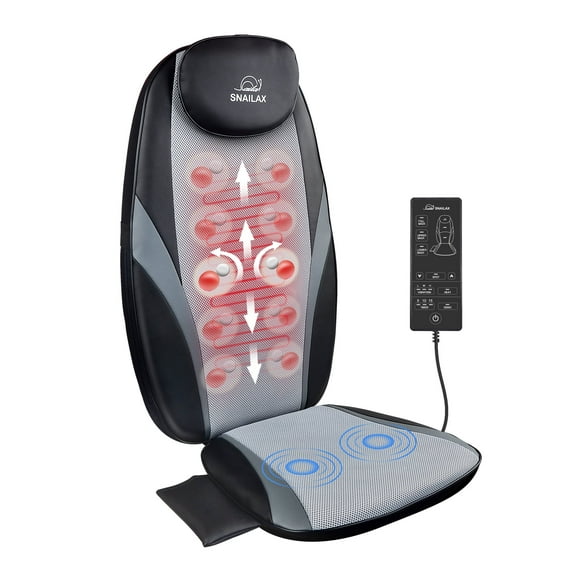 Snailax Neck Back massager with heat, 2D/3D Seat cushion massager for body, Gifts
