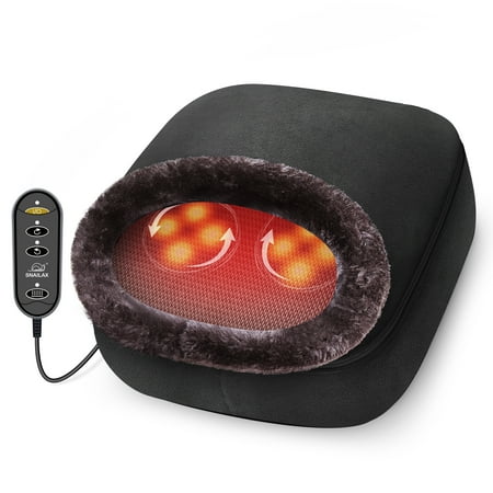 Snailax Shiatsu Foot Warmer Foot Massager Machine with Heat, Gifts for Men/Women, Kneading Back Massager