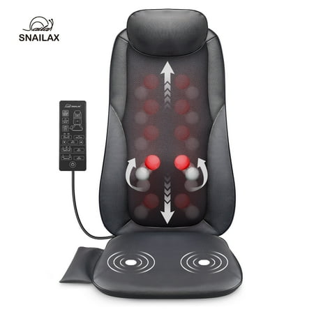 Snailax Shiatsu Neck Back Massager, Body Massage Chair Pad with Heat, Kneading Seat Cushion Massager, Gifts