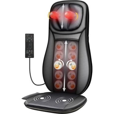 Snailax Shiatsu Neck Back Massager with Heat, Deep Tissue Massage Chair Pad, Gel Modes Seat Massage Cushion, Gifts