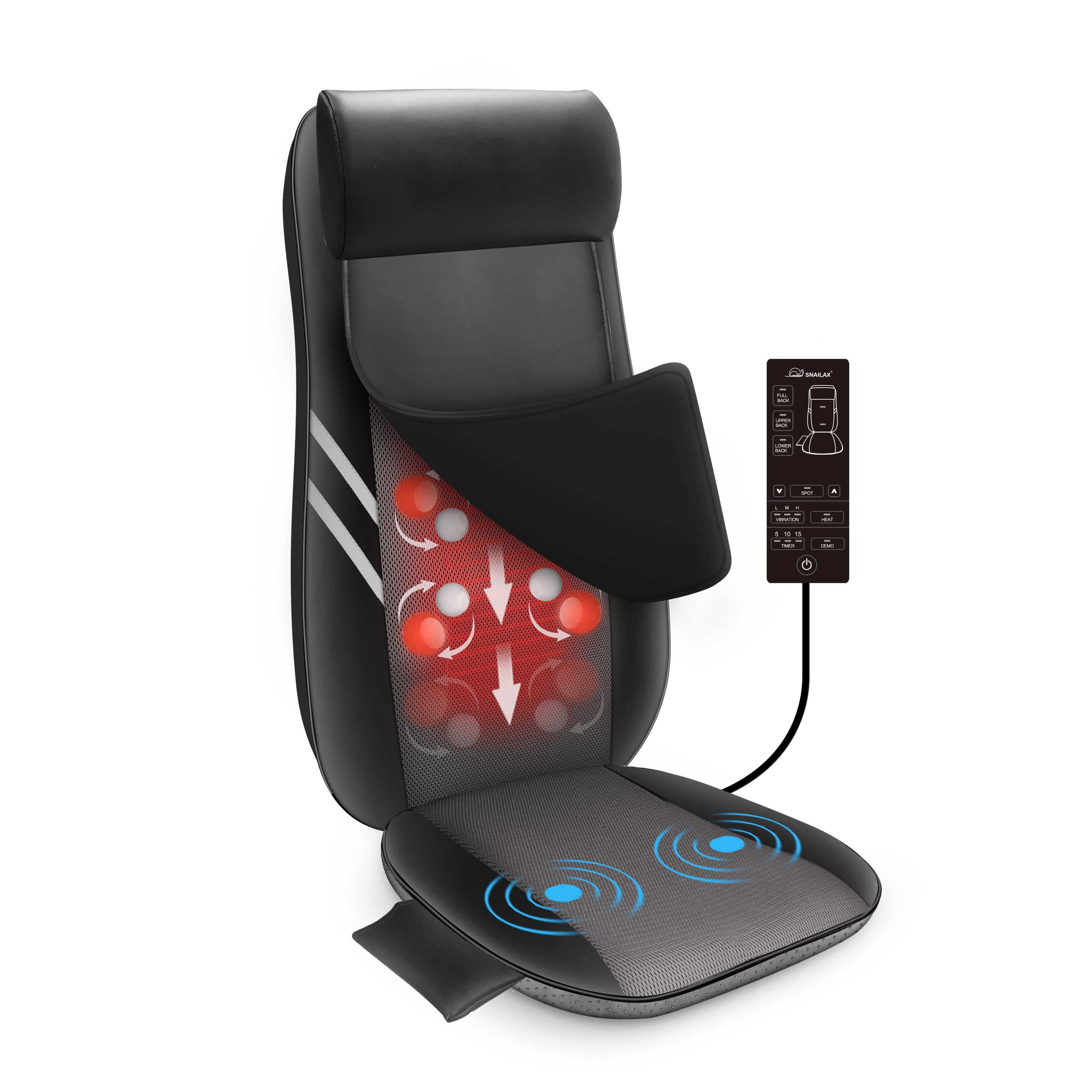 BEST HOME MASSAGE CHAIR! SNAILAX SHIATSU FULL ROLLING BACK AND NECK MASSAGER  WITH HEAT REVIEW 