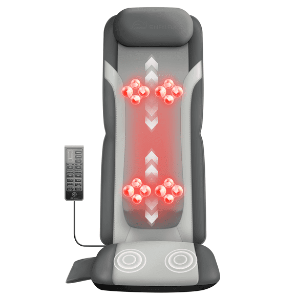 Snailax Shiatsu Back Massager with heat for Full Back & Neck, 3 Height Settings , Gifts