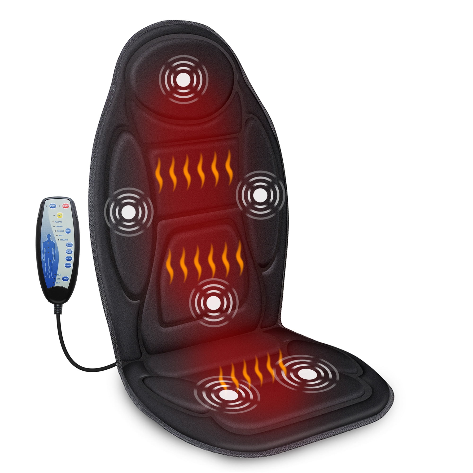 Snailax Massage Seat Cushion - Back Massager with Heat, 6