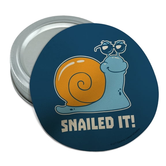 Snailed It Snail Nailed Funny Humor Round Rubber Non-Slip Jar Gripper Lid Opener
