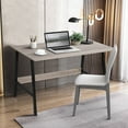 thumbnail image 1 of Hommpa 39.4inch Simple Design Computer Desk Study Writing Table Desk with Metal Frame Home Office Workstation Desk, 1 of 6