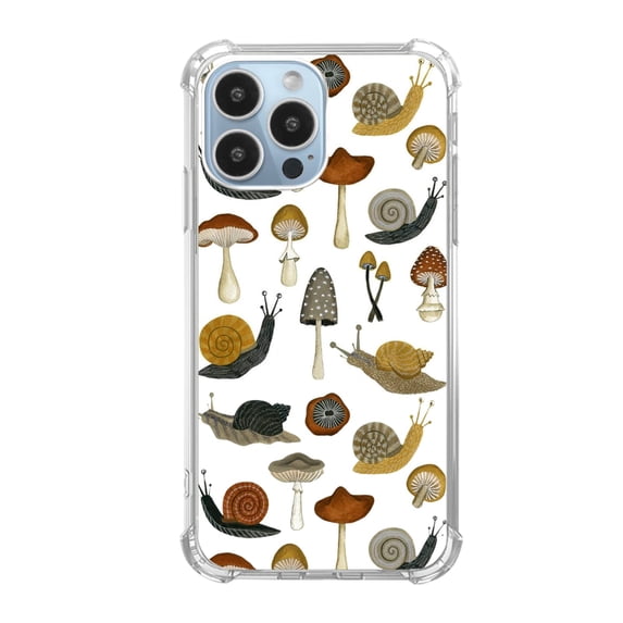 Snails Case for iPhone 13 Pro Max,Aesthetic Art Design TPU Bumper Cover Case