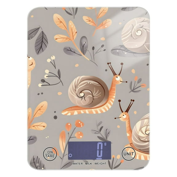 Snails Leaves Food Scale Digital Kitchen Scale Waterproof Grams Ounces lbs for Weight Loss