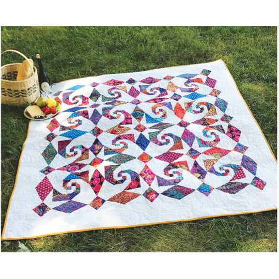 Snails Trail Al Fresco - 62" X 62" Pattern - Cut Loose Press - Clpjaw068