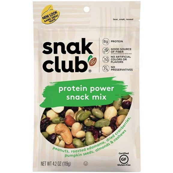Snak Club  4.2 oz Bagged Protein Power Snack Mix - Pack of 6
