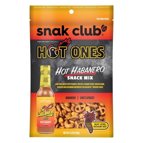 Snak Club 4.5 oz Snak Club Hot Ones Hot Habanero & Sweet Apricot Snack Mix, Pack of 1