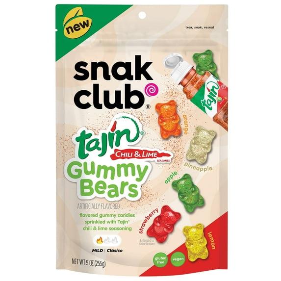 Snak Club Family Size Drc Tajin Gummy Bears 9 Ounce, 1 Pack