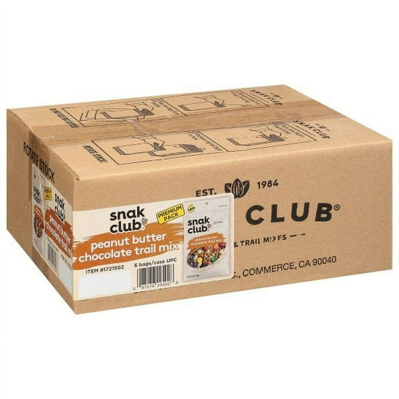 Snak Club Peanut Butter Chocolate Trail Mix, 0.375 Pound -- 6 per Case
