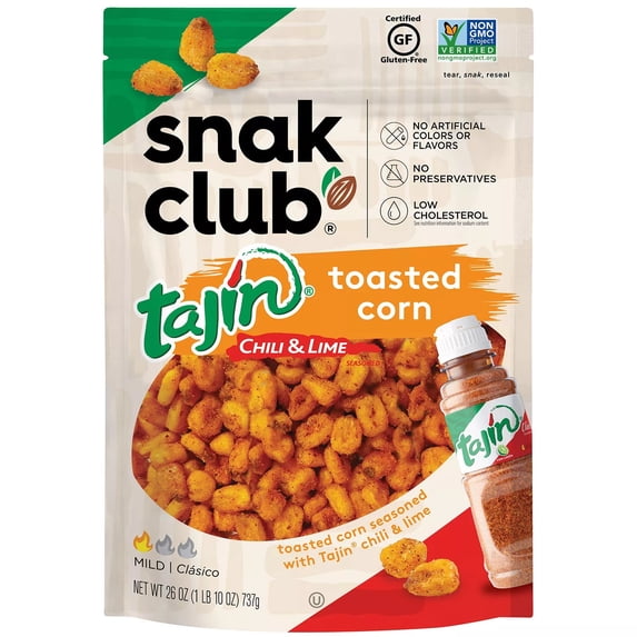 Snak Club Tajin Toasted Corn Club Size, 26 Ounce