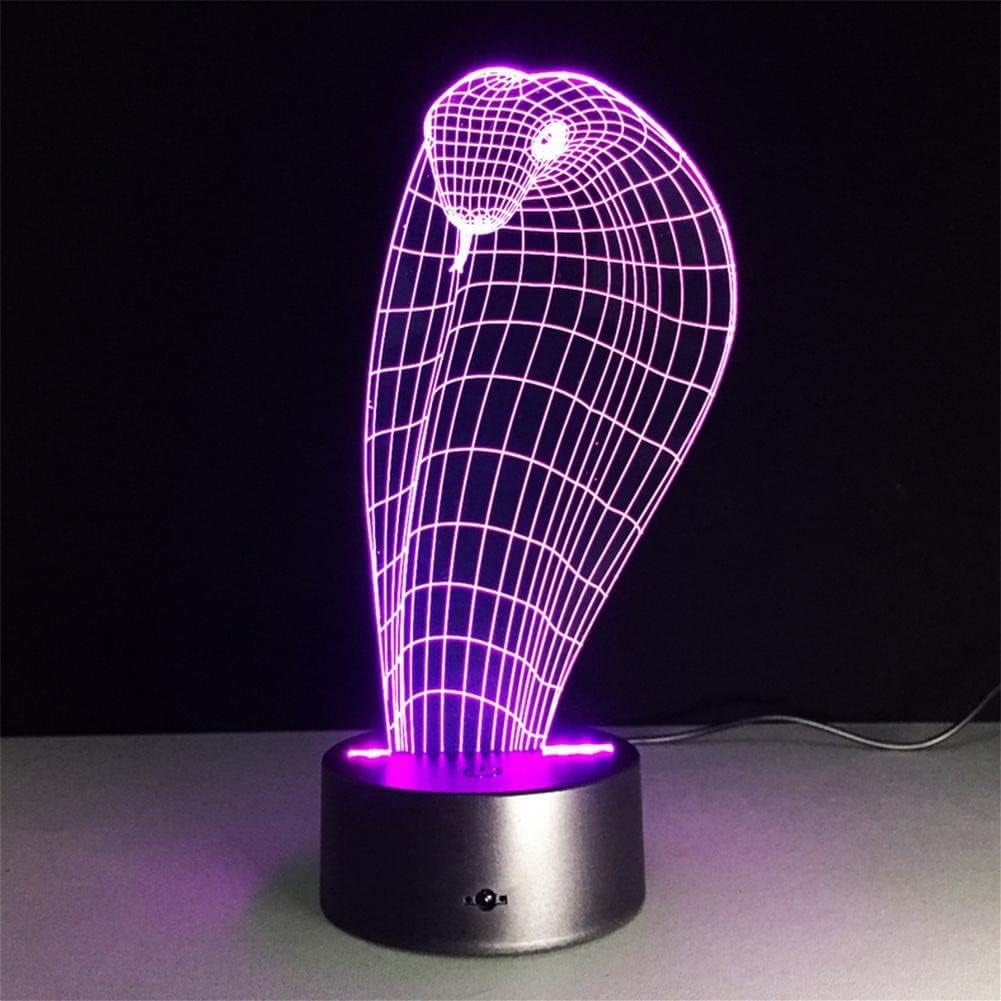 Snake Color Amazing Illusion 3d LED Desk Lamp Unique Lighting Special  Effect