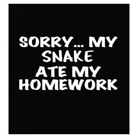 Snake Ate My Homework Poster - Funny Rattlesnake Gift for Reptile Lovers