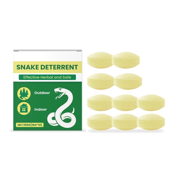 Snake Away Repellent for Outdoors 10 Pack Snake Repellent for Yard Powerful Plant-Based Ingredients Snake Repellent Balls Pet & Kid Friendly,Green