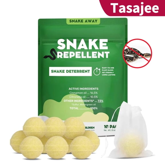 Snake Away Repellent for Outdoors 10 Pack Snake Repellent for Yard Powerful Plant-Based Ingredients Snake Repellent Balls Pet & Kid Friendly