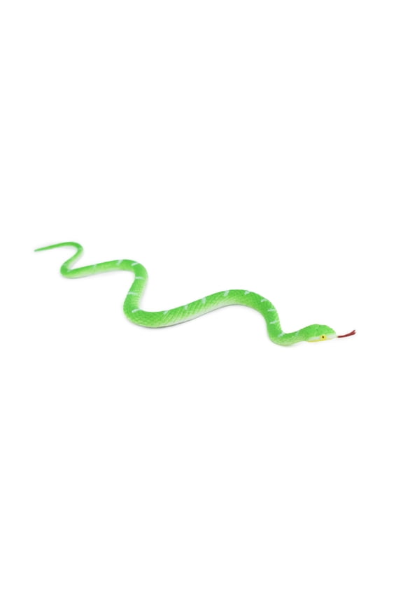 Snake, Bamboo and Mountain Pit Viper, Rubber Reptile, Educational, Realistic, Hand Painted, Figure, Lifelike Model, Figurine, Replica, Gift, 10" F1734 B222