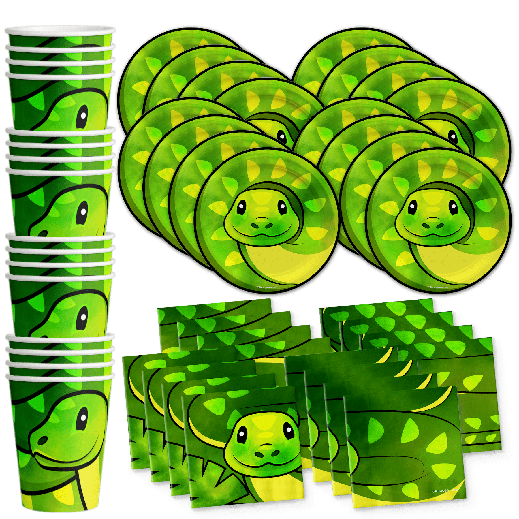 Snake Birthday Party Supplies Set Plates Napkins Cups Tableware Kit for