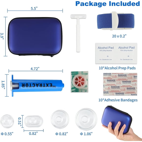 Snake Bite Kit, Bee Sting Kit, Emergency First Aid Supplies, Venom Extractor Suction Pump, Bite and Sting First Aid for Hiking, Backpacking and Camping$$Sport & Recreation Other