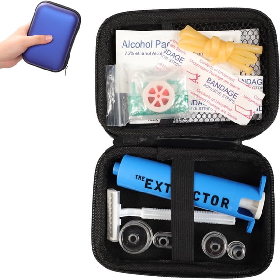 Snake Bite Kit Bee Sting Venom Extractor Suction Pump Emergency First Aid Supplies for Backpacking Camping and Hiking