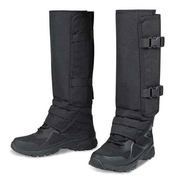 Snake Bite Protection Leg Gaiters, 13.8 Inch Heavy Duty Shoe Guards with Adjustable Straps, Abrasion Resistant Hunting Hiking Gear for Men